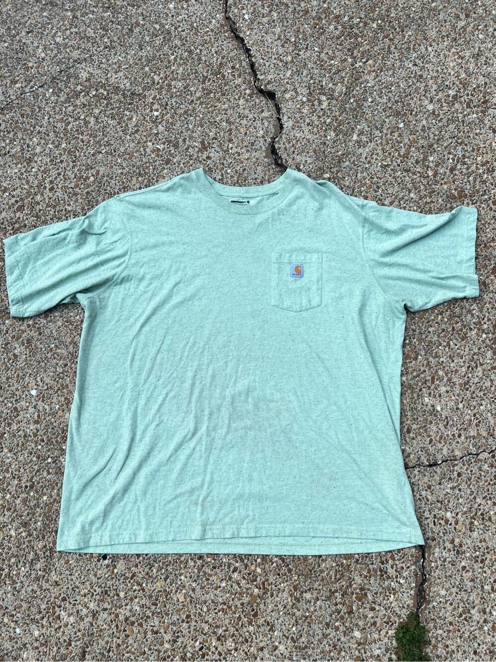 Carhartt loose fit heathered green heavy weight work t shirt 4XL $28